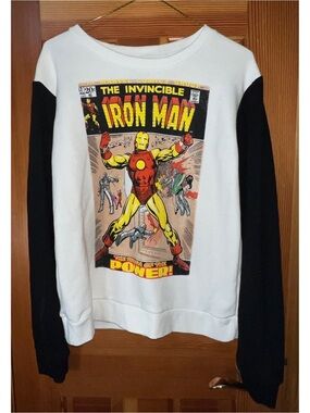 Marvel Iron Man Graphic Tee - Red, Yellow & Cream Comic Art
